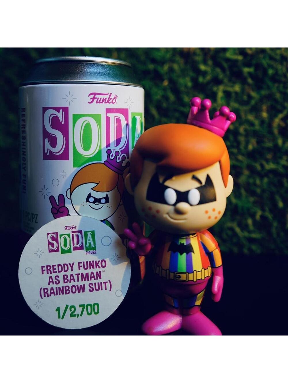 Funko Soda Pop! Freddy Funko as Batman Rainbow Suit #Batman #FunkoPop